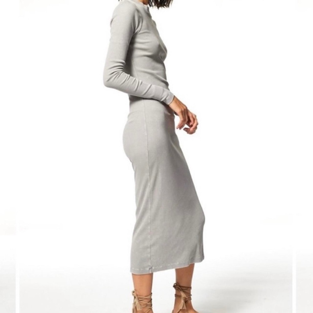 Young Fabulous and Broke long sleeve ribbed mock neck midi dress 🤍 - Picture 4 of 4